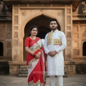 Premium Couple Matching Set (Saree and Panjabi) - AS509