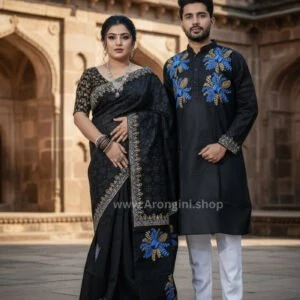 Couple Matching Set (Saree and Panjabi) - AS534